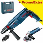 BOSCH GBH 2600 Ciocan rotopercutor SDS-plus 720 W, 2.5 J + GWS 7-115 E Polizor unghiular cu regulator