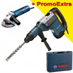 BOSCH GBH 8-45 D Ciocan rotopercutor SDS-max 1500 W, 12,5 J + GWS 7-115 E Polizor unghiular