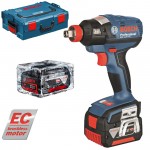 BOSCH GDX 14.4 V-EC Masina de insurubat cu impuls/impact brushless, cu 2 acumulatori Li-Ion, 4Ah, 175Nm + L-BOXX