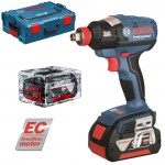 BOSCH GDX 18 V-EC Masina de insurubat cu impuls/impact brushless, cu 2 acumulatori Li-Ion, 4Ah, 185Nm + L-BOXX