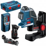 BOSCH GLL 2-80 P + BM 1 + LR 2 Nivela laser cu linii + Suport + Receptor + L-BOXX