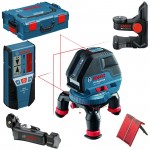 BOSCH GLL 3-50 + BM 1 + LR 2 Nivela laser cu linii + Suport + Receptor + L-BOXX