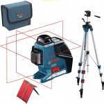 BOSCH GLL 3-80 P + BT 250 Nivela laser cu linii (40 m) + Stativ  