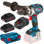 BOSCH GSB 18V-85 C (SOLO) Masina de gaurit cu percutie brushless Li-Ion, 85Nm + L-BOXX +  Set 2 acumulatori 4Ah ProCore + Incarcator