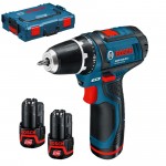 BOSCH GSR 10.8-2-LI  Masina de gaurit si insurubat cu 3 acumulatori Li-Ion, 2Ah, 30Nm + L-BOXX