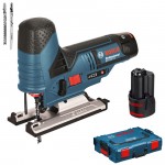 BOSCH GST 10.8 V-LI Ferastrau vertical cu 2 acumulatori Li-Ion, 2Ah + L-BOXX