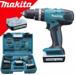 MAKITA HP347DX100 Masina de gaurit cu percutie cu 2 acumulatori 14,4 V, 1,3 Ah, 23 Nm + Set 74 Accesorii