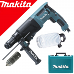 MAKITA HR2630T Ciocan rotopercutor SDS-plus 800W, 2.4J +  Burduf pt. colectarea prafului 195180-6