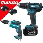 MAKITA DDF482RFE3 Masina de gaurit si insurubat cu 3 acumulatori Li-Ion, 18V, 3Ah, 62Nm + DFS251Z Masina de insurubat brushless, Li-Ion, 18V, (SOLO)