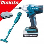 MAKITA TD127DWE Masina de insurubat cu impact cu 2 acumulatori Li-Ion, 18V, 1.3Ah, 140Nm + CL183DZ Aspirator Li-Ion, 18V fara acumulator in set (SOLO)