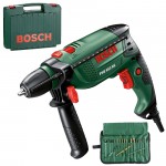 BOSCH PSB 650 RE Masina de gaurit cu percutie 650 W + 19 accesorii + Geanta