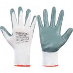 CROMWELL  TUFFLITE WHITE NYLON LINED GREYNITRILE GLOVES-9