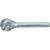 CROMWELL  Burghiu Carbid - Capat rotund 11x9.5 mm BALL SHAPE CARBIDE BURR CUT-9