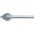 CROMWELL  Burghiu Carbid - Conice, unghi inclinat de 60° 6x4 mm CONICAL 60DEG. CARBIDE BURR CUT 9